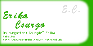 erika csurgo business card