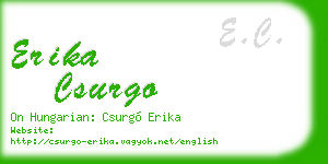 erika csurgo business card